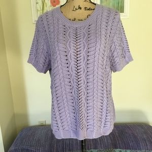 Brooks Brothers Cabled Short-Sleeve Sweater XL